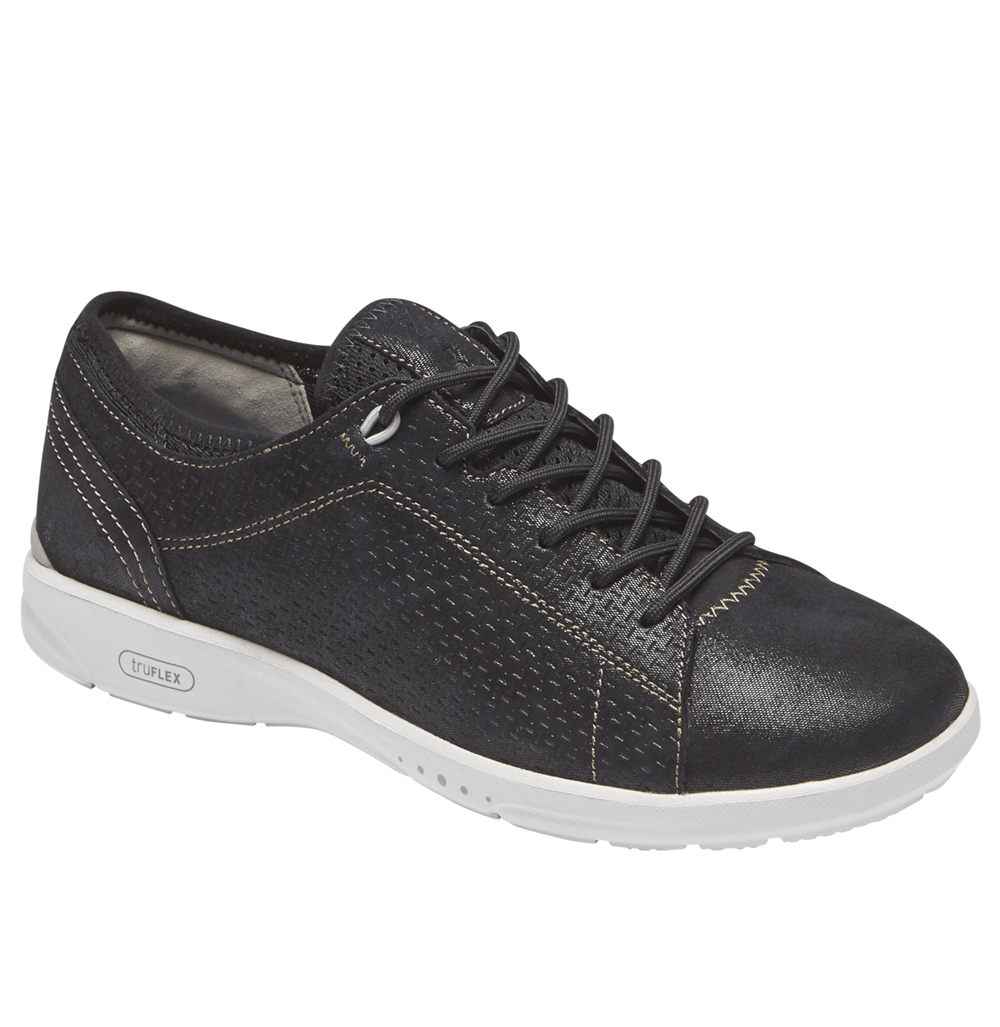 Rockport Singapore Womens Sneakers - truFLEX Lace-to-Toe Black - UY9451320